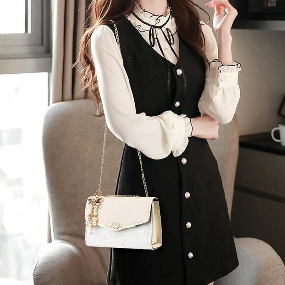 Retro Women's Crossbody Bag Synthetic Leather Compact Organizer Versatile - Picture 5 of 7